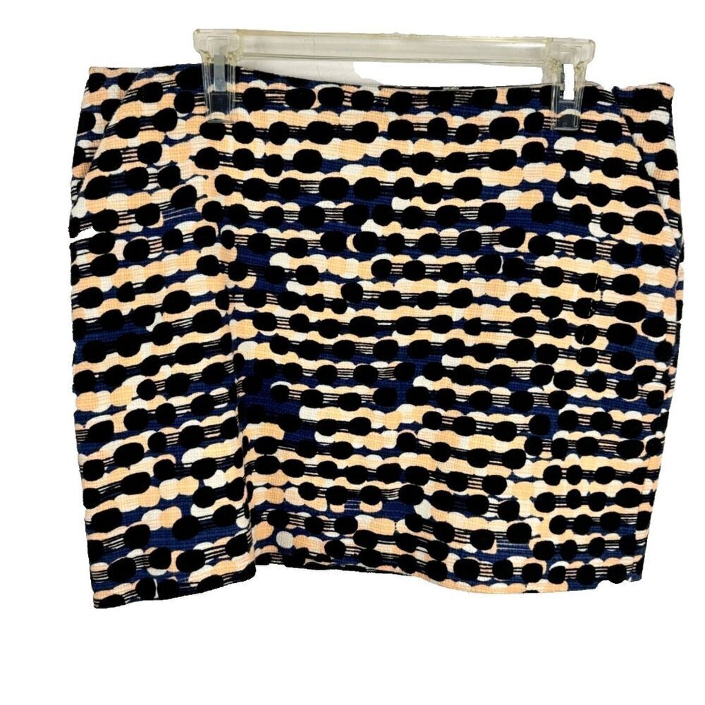 Diane vonFurstenberg DVF NWT Nelly Racing Tweed Peach Mini Skirt Pockets Size 14